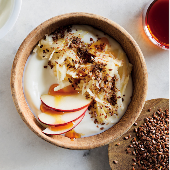 Apple and linseed breakfast bowl