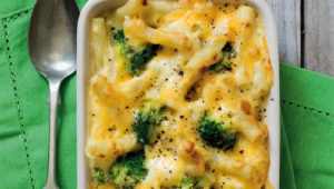 Broccoli-studded macaroni cheese