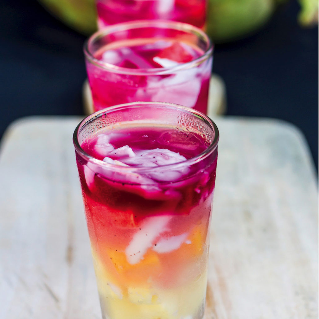 Tropical coconut water punch