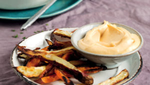 Sweet potato fries with smoky mayo