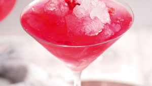 Pink Champagne and pomegranate slushy