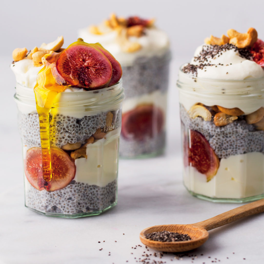 Chia and fig parfaits
