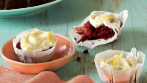 Beetroot red velvet cupcakes