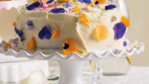 Lemon flowerfetti cake