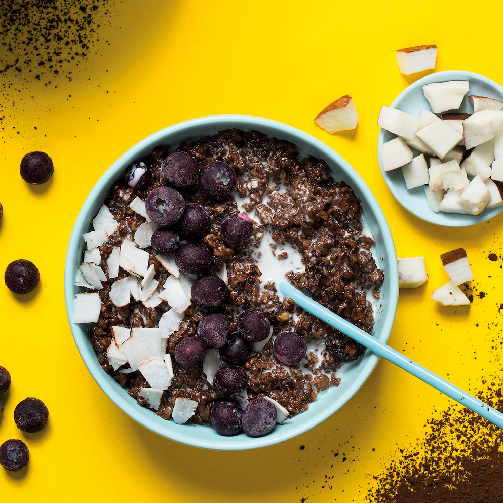 Chocolate-coconut porridge