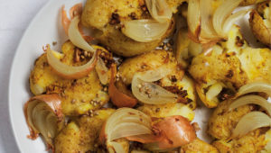 Bombay-spiced smashed potatoes