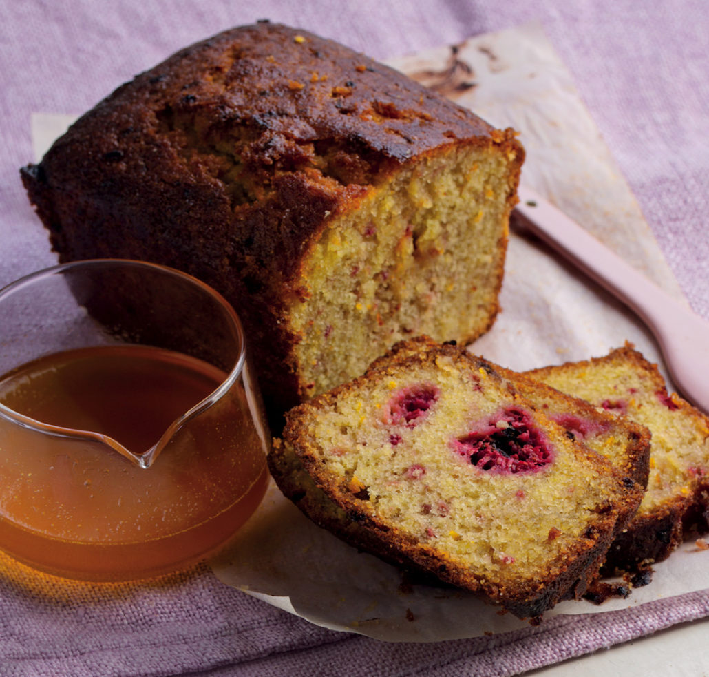 Raspberry and citrus loaf