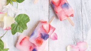Floral ice lollies