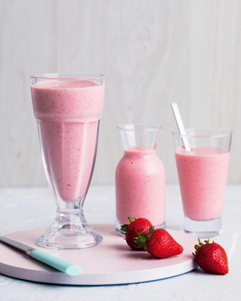 Strawberry milkshakes