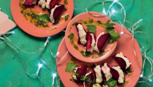 Beetroot foldovers with tofu