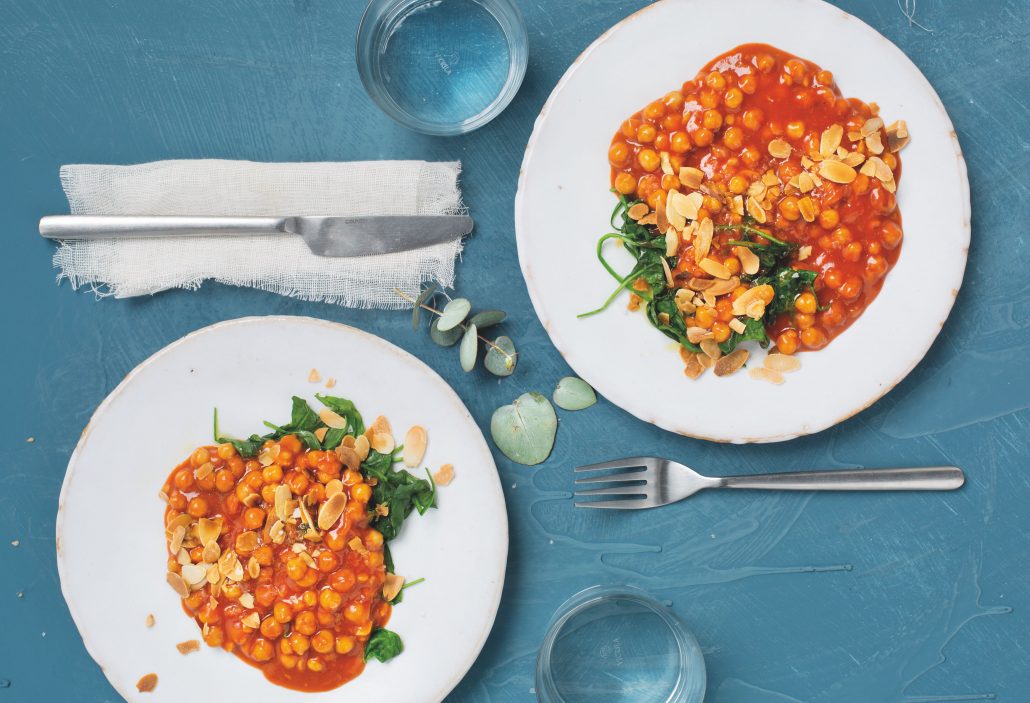 Chickpea and spinach stew