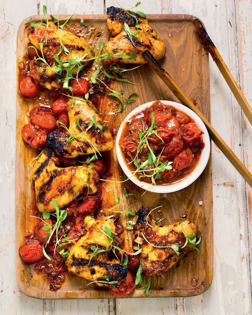 Harissa and tomato chicken wings