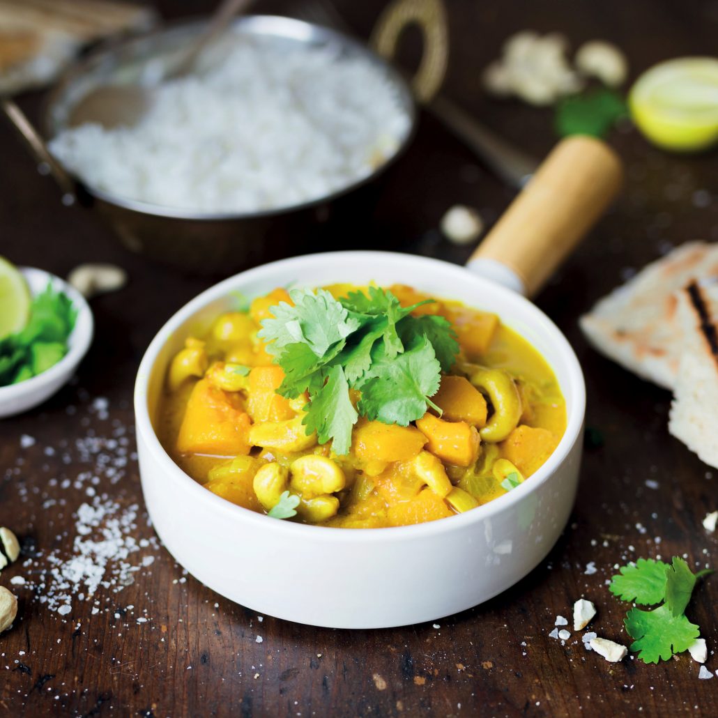 Butternut and cashew nut curry