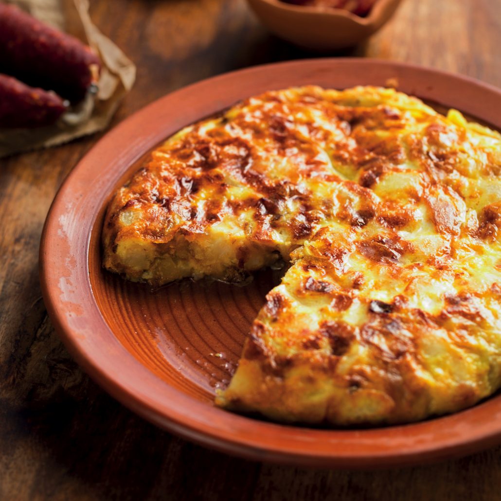 Spanish omelette with potato and onion