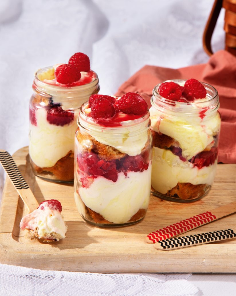 lemon and berry trifles